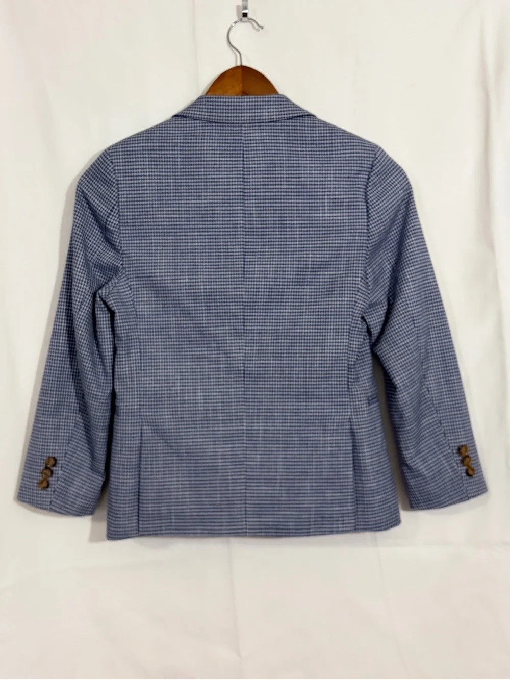 Lauren Ralph Lauren Boys 10R Blue White Gingham Sport Coat Blazer